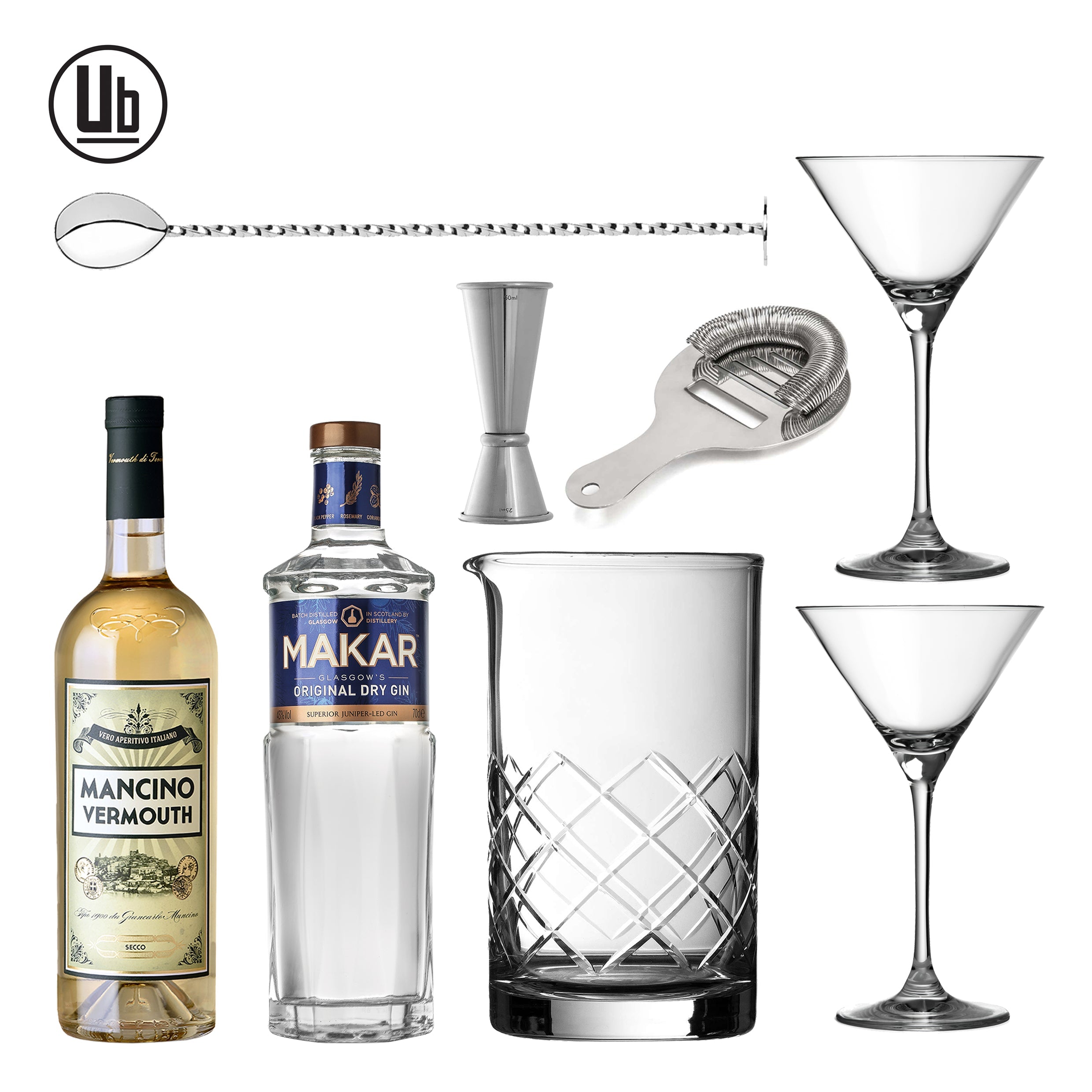 Kit para Preparar Cocteles Clásicos de Gin y Martini