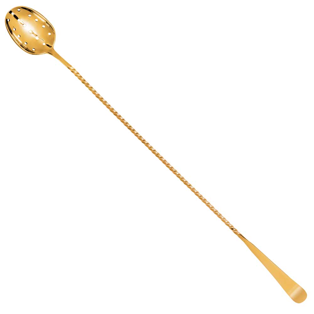 Biloxi Cuchara Coladora de Bar en Gold - 34,5 cm